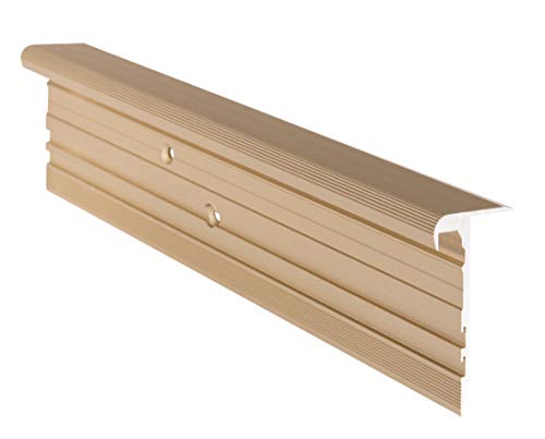 100 cm Treppenprofil MULTIVERSAL für Treppenbelag von 6-22 mm - Treppenkantenprofil für Treppenverkleidung und Treppenrenovierung - Farbe: Messing von RenoShop