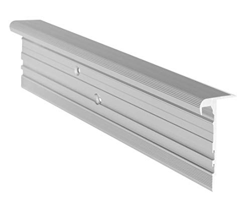 100 cm Treppenprofil MULTIVERSAL für Treppenbelag von 6-22 mm - Treppenkantenprofil für Treppenverkleidung und Treppenrenovierung - Farbe: Silber von RenoShop