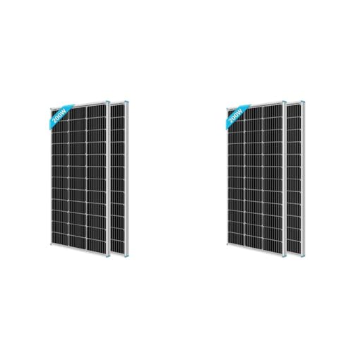 RENOGY 100W 12 Volt (schlankes Design) Solarmodul Monokristallin Solarpanel Photovoltaik Solarzelle Ideal zum Aufladen von 12V Batterien Wohnmobil Garten Camper (100x2) (Packung mit 2) von Renogy