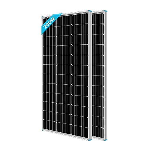 RENOGY 100W 12 Volt (schlankes Design) Solarmodul Monokristallin Solarpanel Photovoltaik Solarzelle Ideal zum Aufladen von 12V Batterien Wohnmobil Garten Camper (100x2) von Renogy
