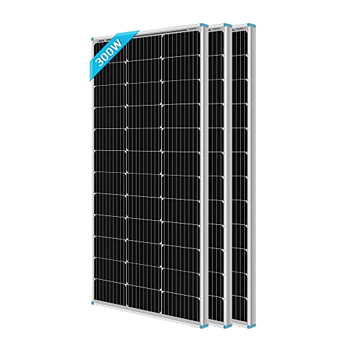 RENOGY 300W Solarmodul Monokristallin Solarpanel Photovoltaik Solarzelle Ideal zum Aufladen von 12V Batterien Wohnmobil Garten Camper Boot (100WX3) von Renogy