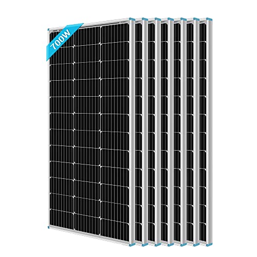 RENOGY 700W 12V Solarpanel Solarmodul Monokristallin Photovoltaik Solarzelle Ideal zum Aufladen von 12V Batterien Wohnmobil Garten Camper Boot (Schlankes Design) von Renogy