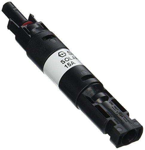 Renogy 15A Stecker und Buchse, wasserdichter Inline-Sicherungshalter mit Sicherung, schwarz von Renogy