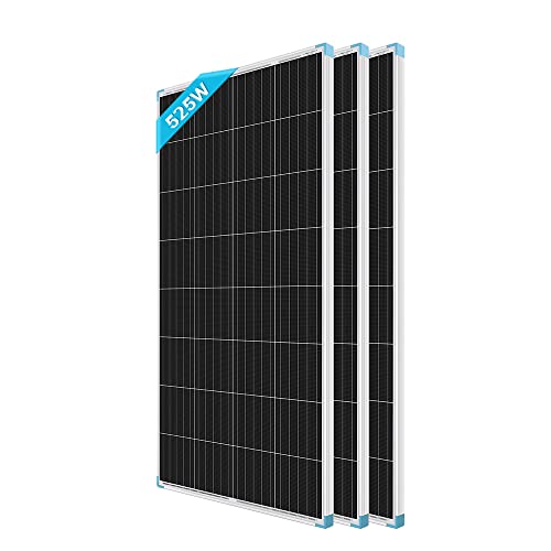 Renogy 525W Solarmodul Monokristallin Solarpanel Photovoltaik Solarzelle Ideal zum Aufladen von 12V Batterien Balkon Wohnmobil Garten Camper Boot （175WX3） von Renogy