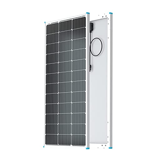 Renogy Solarpanel 100 Watt 12 Volt, hocheffizientes monokristallines PV-Modul Power Charger für RV-Marine-Dach-Bauernhof-Batterie und andere netzunabhängige Anwendungen, RNG-100D-SS, 100W von Renogy