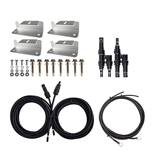 Renogy Zubehöre und Kabel Kit für 400W Solarmodul Z Halterung und Kabel set mit Muttern und Schrauben für Wohnmobil, Boot, Dach, Wand und andere Off-Gird-Dach Installation Renogy Zubehöre und Kabel Kit für 400W Solarmodul Z Halterung und Kabel set mit Muttern und Schrauben für Wohnmobil, Boot, Dach, Wand und andere Off-Gird-Dach Installation von Renogy