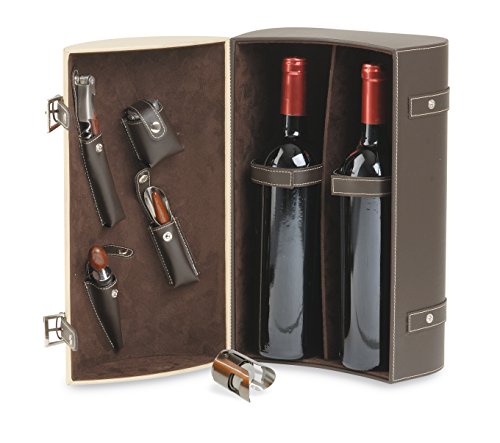 Renoir - Box mit Zubehör HAZEL für 2 Flaschen - Enthält Korkenzieher, Stopper, Ausgießer und Verschlusskappe für Bubbles von Renoir
