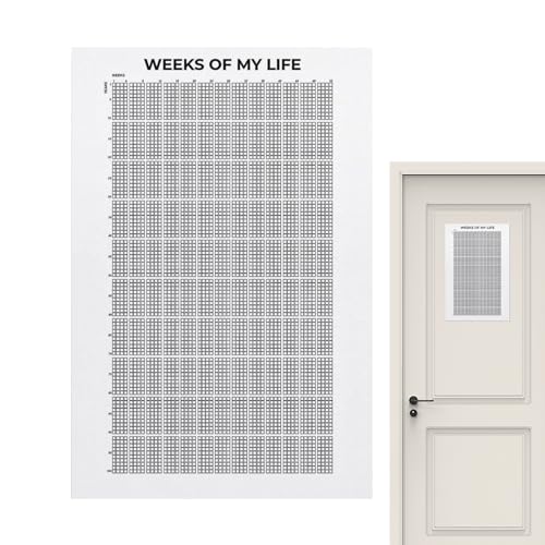 Life Weeks Poster, Weeks Of My Life Poster, Wochen Meines Lebenskalenders, Mein Leben In Wochen Poster, 4000 Wochen Meines Lebens Posterkalender, Motivationszitate Poster Wanddekoration, 40 X 60 Cm von Renopfect