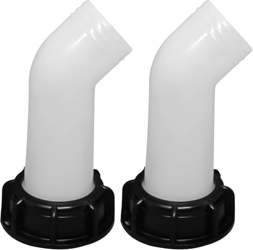 Renopfect 2 Stück IBC Auslaufstutzen Auslauftülle, IBC Container Tank Adapter Mit Überwurfmutter, Wassertank Düse Zapfhahn Kappe Ventil Verbinder Anschluss Wassertank Zubehör Für IBCTank Regentonne von Renopfect