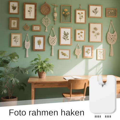 Renopfect Bilderrahmen Aufhänger | Wandhaken für Bilderrahmen - 10 Stück Universales Befestigungsset Für Wohnung Hotel Dormitorium Raumdekoration Gemälde Spiegel Leinwand Renopfect Bilderrahmen Aufhänger | Wandhaken für Bilderrahmen - 10 Stück Universales Befestigungsset Für Wohnung Hotel Dormitorium Raumdekoration Gemälde Spiegel Leinwand von Renopfect