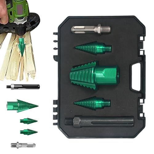 Renopfect Brennholz Bohrmeißel Holzspalter,Schwerlast Kettenspalterschraube Kegelantrieb - Abnehmbares Spaltwerkzeug Für Hausreparaturen Handwerk Möbelmontage Bauernhof Camping Outdoor Aufgaben von Renopfect