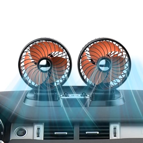 Renopfect Golf Cart Fans - Doppelköpfiger USB 24V Ventilator - Für Golf Cart LKW Armaturenbrett Rücksitzbereich von Renopfect