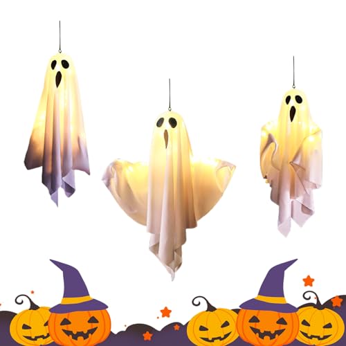 Renopfect Halloween-Für Draußen,Partybeleuchtung Außendekoration - 3er Set LED Dekoration Für Garten Terrasse Wohnzimmer Außenbereich Party Innenbereich Bauernhaus von Renopfect