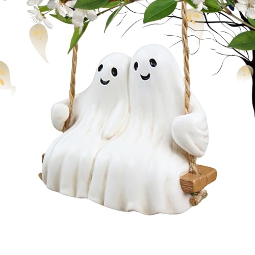 Renopfect Halloween-Geist, niedlich, Figur aus Kunstharz, Paar, für Küche, Haus, Rückspiegel, Außenbereich von Renopfect
