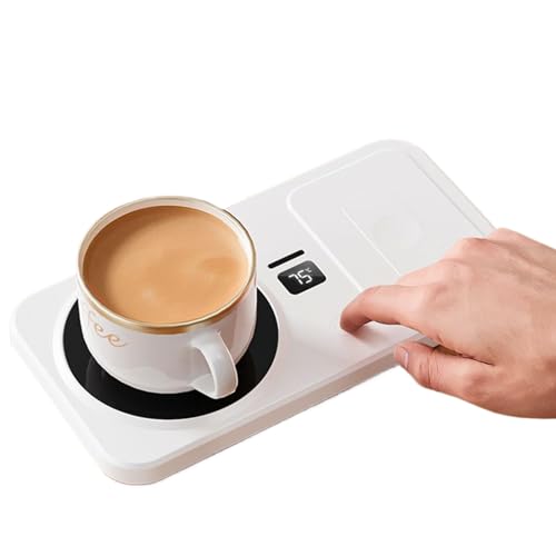 Renopfect Kaffeewärmer für den Schreibtisch | Heizplatte für Tassen Kabellos | 3 Heizstufen für Getränke | Wiederaufladbar für Uhr Telefon Geschenk Geburtstag Haus Büro Renopfect Kaffeewärmer für den Schreibtisch | Heizplatte für Tassen Kabellos | 3 Heizstufen für Getränke | Wiederaufladbar für Uhr Telefon Geschenk Geburtstag Haus Büro von Renopfect