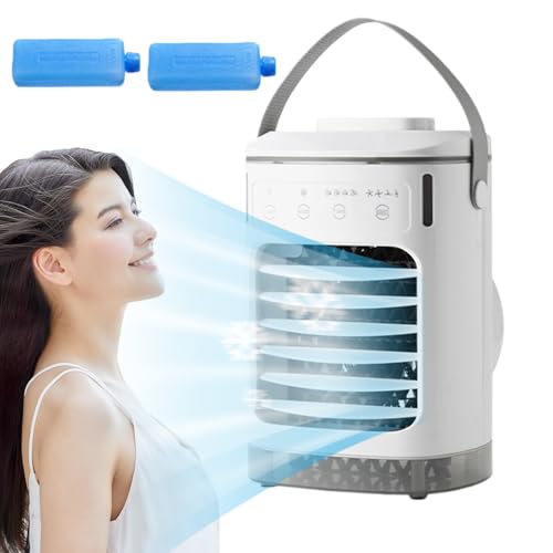 Renopfect Klima Ventilator Für Schlafzimmer | Kühlluft Gebläse Persönlicher AC Kühler - Verdunstungsbefeuchter Mit Timer 4 Geschwindigkeiten Akkubetrieb Tragbar Für Innenbereich Schlafzimmer Büro Renopfect Klima Ventilator Für Schlafzimmer | Kühlluft Gebläse Persönlicher AC Kühler - Verdunstungsbefeuchter Mit Timer 4 Geschwindigkeiten Akkubetrieb Tragbar Für Innenbereich Schlafzimmer Büro von Renopfect