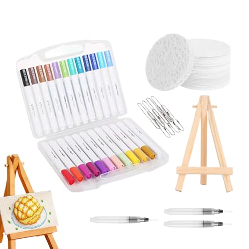 Renopfect Magic Paint, Foam Texture Painting Paper, Magic 3d Schaum-textur-malset, 3D Zeichnen Leinwand Mit 24 Farben Stifte,Schaumstoff-Textur-Malpapier Für Kinder von Renopfect