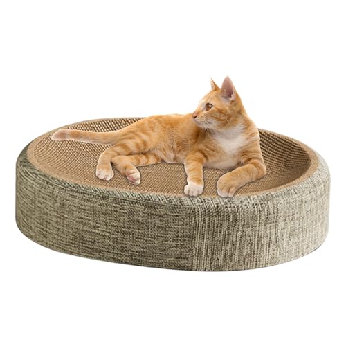 Renopfect Robuster Für Katzen Mit Sisal Geflecht – Ovales Katzenbett Und Kratzpad 2-in-1, Kratzfeste Schlafmulde Für Innenkatzen, Zerreißfest, Splitterfrei, Szenarien: Wohnzimmer, Schlafzimm Renopfect Robuster Für Katzen Mit Sisal Geflecht – Ovales Katzenbett Und Kratzpad 2-in-1, Kratzfeste Schlafmulde Für Innenkatzen, Zerreißfest, Splitterfrei, Szenarien: Wohnzimmer, Schlafzimm von Renopfect