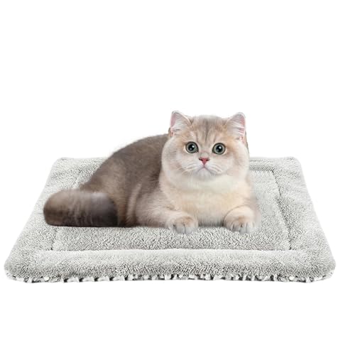 Renopfect Selbstwärmende Katzendecke, Thermoaktives Pad Für Katzenhäuser Im Außenbereich, Plüschige Tierdecke Für Kleintiere Mittelgroß Winter Outdoor Couch Bettseite Käfigecken Zuhause von Renopfect
