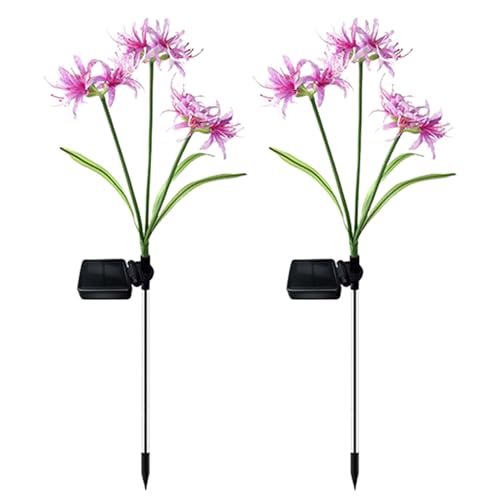 Renopfect Solarblumen,Wasserdichte LED-Blumen mit Solarantrieb für draußen | 2 Stück Bunte Blumen-Stecker für Garten Rasen Terrasse Hof Wege Beete von Renopfect