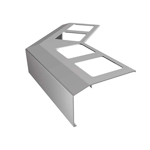 Renoplast® ABS-Montagestreifen für Traufprofil K100R | S80 2mm 200cm | Fertigstellung von Terrassen und Balkonen | Fliesenböden auf Klebemörtel | Wasser ablaufsysteme Winkelprofil von Renoplast