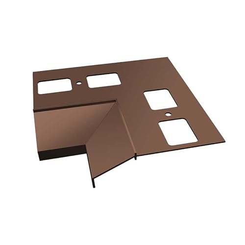 Renoplast® Aluminium Innenecke 90° für Traufprofil K100 Braun | Fertigstellung von Terrassen und Balkonen | Fliesenböden auf Klebemörtel | Wasser ablaufsysteme Winkelprofil | Pulverbeschichtetes von Renoplast