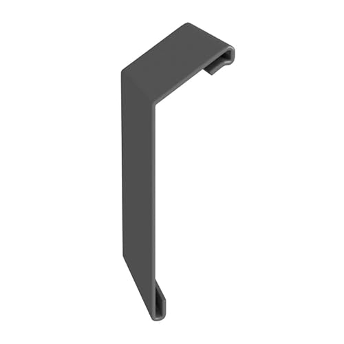 Renoplast® C2 Aluminium Sockelprofil Verbinder | Höhe: 8cm Länge: 5cm Graphit | Sockelleiste Sockelbekleidungen Sockel Profil Fußleisten | Terrasse Gartenhaus Balkonen | belüfteten Fußböden von Renoplast
