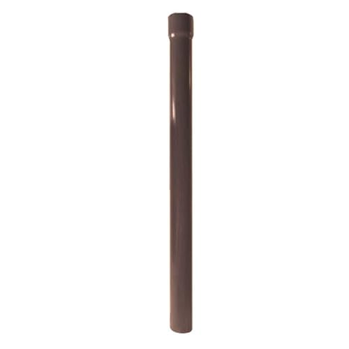 Renoplast® R50 Aluminium Fallrohr | 50cm DN 40mm Braun halbrunde | Dachrinnen Regenrinne Dachentwässerung Blechkantprofile | Gartenhaus Carport Terrasse Balkon-Steckrinne | Rinne für Dach von Renoplast