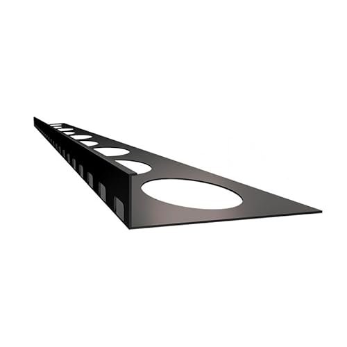 Renoplast® SZ10 Profilé aluminium pour marches d'escalier pour sols en résine | 200cm Graphite | Profilé pour nez de marche| Cornière d'escalier| Profilé pour marches en aluminium| Rail pour carrelage von Renoplast