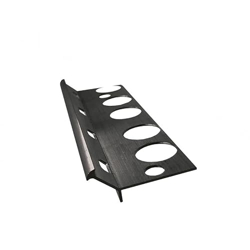 Renoplast® V Profilé aluminium pour marches d'escalier pour sols en résine | 200cm Graphite | Cornière d'escalier | Profilé pour marches en aluminium | Rail pour carrelage | Cornière combinée von Renoplast