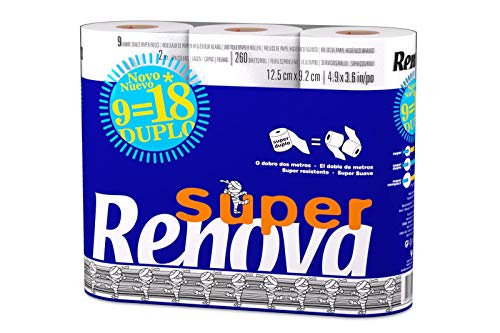 RENOVA SUPER DOUBLE Toilet Paper 9 Rolls von Renova