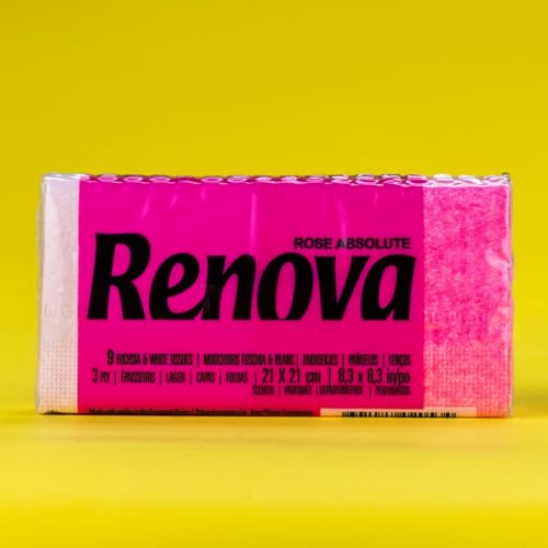 Renova ROSE ABSOLUTE Pocket Tissues 6 Packs Renova Red Label Kitchen Paper Pink Regular von Renova