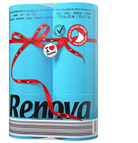 Renova Red Label Toilettenpapier, Blau, 6 Rollen von Renova