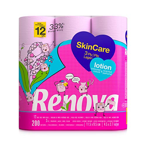 Renova SKINCARE LOTION Toilet Paper 12 Rolls, 12 stück von Renova