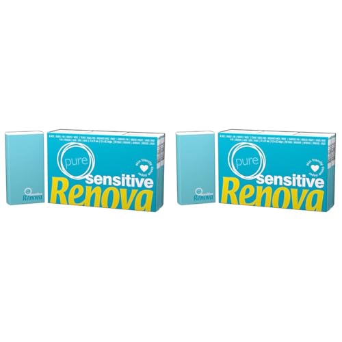 Renova Taschentücher Sensitive Pure - 12 Packungen weiße Taschentücher, 200072942, 54 Stück (1er Pack) von Renova