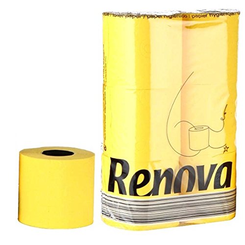 Renova Toilettenpapier Gelb (6 Rollen) von Renova