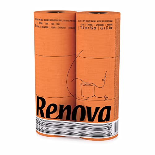 Renova Toilettenpapier Orange (6 Rollen), 6 x 10 x 12 cm von Renova