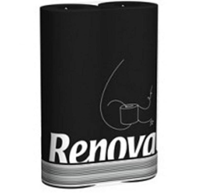 Renova Toilettenpapier RENOVA Schwarzes Toilettenpapier - SCHWARZ in Folie 6 Rollen von Renova