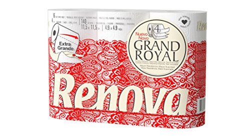 Renova Toilettenpapier Renova Grand Royal 4-lagig – 6 Rollen, Large von Renova