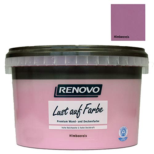 (8,48?/L) Renovo Wandfarbe matt" Himbeereis" 2,5 L Wand- und Deckenfarbe von Renovo