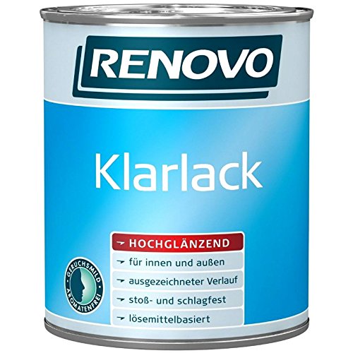 Renovo 2,5 Liter Klarlack hochglänzend für außen und innen von Renovo