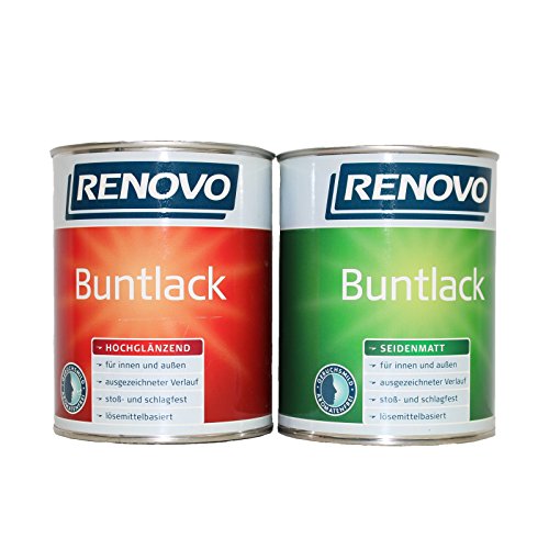 2,5L Renovo Kunstharzlack Buntlack Farbe Lack RAL 1001 beige seidenmatt von Renovo