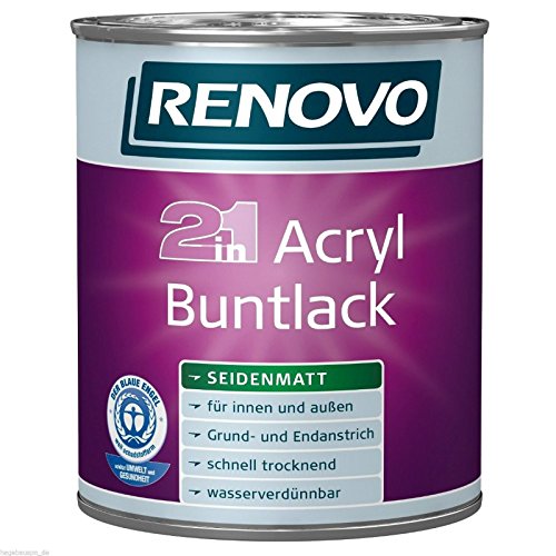 750 ml ACRYL Buntlack seidenmatt Schokobraun lmf von Renovo