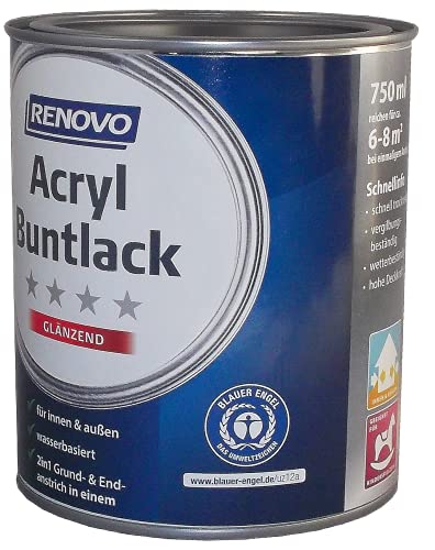 Acryl-Buntlack 2-in-1 375 ml RAL 0095 Weiß glänzend Renovo von Renovo