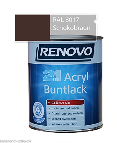 Acryl-Buntlack 2-in-1 375 ml RAL 8017 Schokobraun glänzend Renovo Acryl-Buntlack 2-in-1 375 ml RAL 8017 Schokobraun glänzend Renovo von Renovo