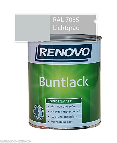 Buntlack 2,5 L RAL 7035 Lichtgrau Seidenmatt Renovo von Renovo