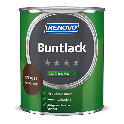 Buntlack 750 ml RAL 8011 Nußbraun Seidenmatt Renovo von Renovo