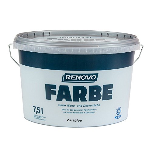 Farbe Zartblau 5521 7,5 L Wand- und Deckenfarbe RENOVO von Renovo