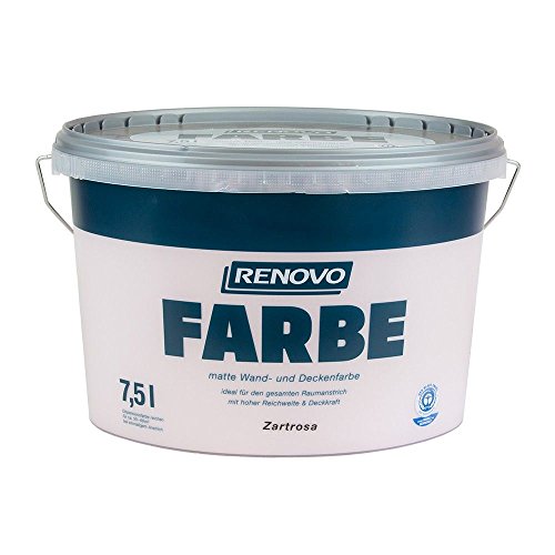 Farbe Zartrosa 3586 7,5 L Wand- und Deckenfarbe RENOVO von Renovo