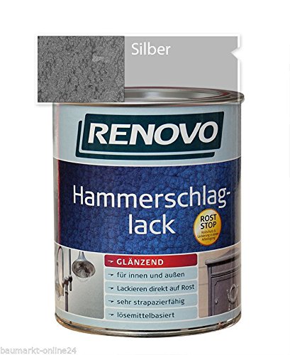 Hammerschlaglack Silber 750 ml Glänzend Renovo von Renovo